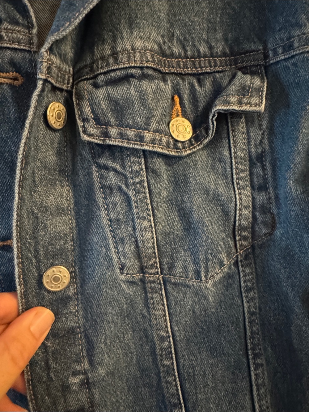 Classic Blue Denim Jacket - Casual Trucker Jacket - Picture 4 of 9